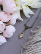 Yellow Rose Pendant, Art Nouveau Necklace, Vintage-Inspired Floral Jewelry