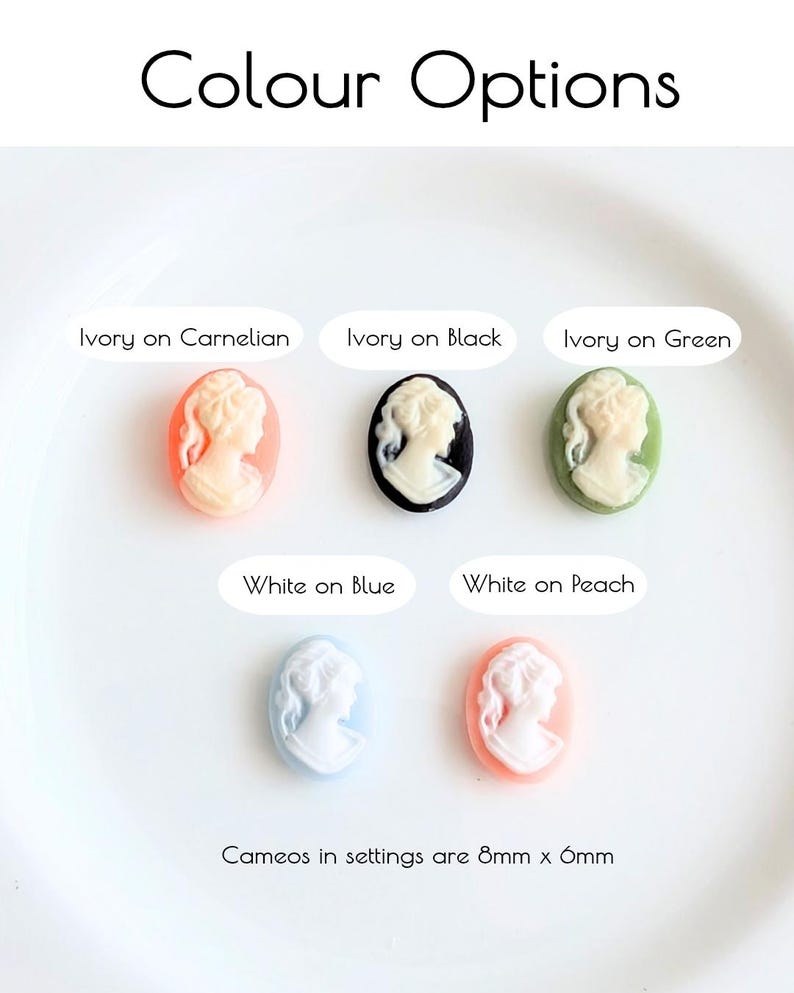 Tiny Green Cameo Earrings: Gold Plated Hypoallergenic Studs