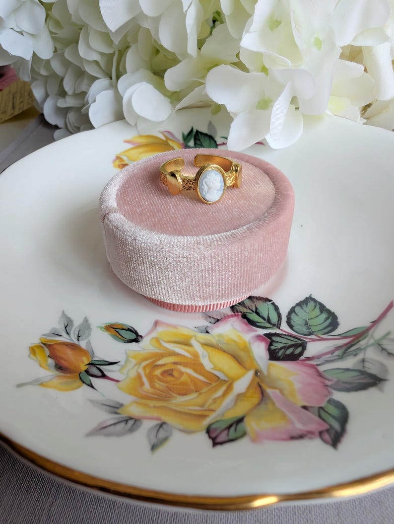 Cameo Ring, Historical Costume Jewelry Gift For Her, Cosplay Accessories, Adjustable Size