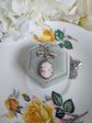 Pink Cameo Pendant Necklace with Bow Connector, Vintage Style Jewelry