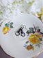 Black Victorian Hand Earrings, Gothic Vintage Inspired Jewelry