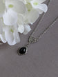 Collier Art Déco Onyx | Pendentif Vintage Gothique Pierre Noire, Fait Main