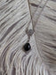 Onyx Necklace | Antiqued Brass Pendant, Vintage Gothic Jewelry
