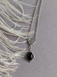 Collier Art Déco Onyx | Pendentif Vintage Gothique Pierre Noire, Fait Main