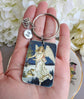 Porte-clés Ange Gardien | Bois Découpage Vintage | Cadeau Personnalisé