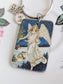Guardian Angel Keychain | Vintage Decoupage Wood | Personalized Gift