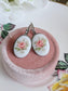 Handmade Pink Rose Earrings | Vintage Limoges-Inspired Floral Jewelry
