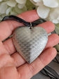 Engraved Silver Heart Locket Choker, Vintage Style Ribbon Necklace