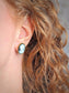 Large Lady Cameo Stud Earrings, Vintage Style Victorian Jewelry