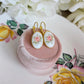 Handmade Pink Rose Earrings | Vintage Limoges-Inspired Floral Jewelry