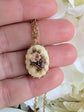 Blue Rose Necklace, Vintage Floral Pendant, Historical Costume Jewelry