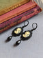 Gothic Victorian Cameo Earrings, Dark Academia Jewelry Gift