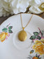 Embossed Vine Oval Locket Necklace, Vintage Style Brass Pendant