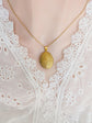 Vintage Style Oval Locket Necklace with Embossed Vine Design - Brass Photo Locket