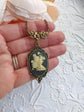 Woodland Fairy Pendant, Kneeling Fae Necklace, Fairycore Jewelry