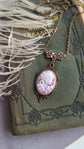 Victorian Goddess Cameo Necklace, Antique Brass Pendant, Wedding Jewelry