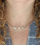 Collier Hirondelle en argent avec perle : Ras du cou de mariée, Bijoux de mariage vintage