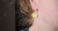 Golden Brass Floral Filigree Earrings: Vintage Inspired Jewelry