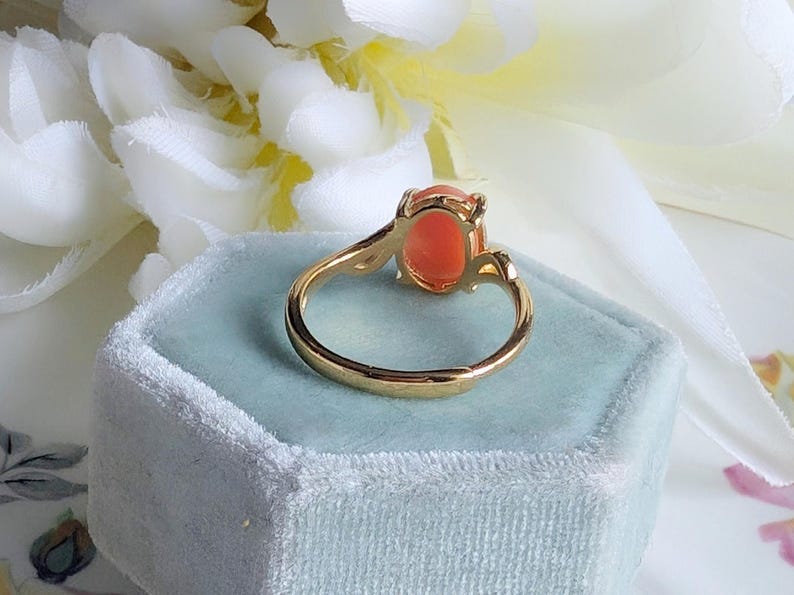 Carnelian Cameo Ring, Gold Vermeil Victorian Adjustable