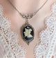 Fairy Cameo Necklace, Antiqued Silver Woodland Fae Jewelry Gift