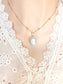 Gold Plated Cameo Necklace, CZ Halo Blue Victorian Pendant