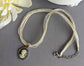 Vintage-Inspired Cameo Choker, Antique Silver Pendant on Organza Ribbon Necklace