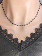 Black Faceted Glass Bead Choker | Gothic Rosary Chain Necklace