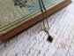Onyx Necklace | Antiqued Brass Pendant, Vintage Gothic Jewelry