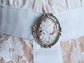 Goddess Cameo Brooch: Vintage Style Plated Brass Pin