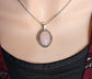Rose Quartz Necklace | Antique Silver Pendant, Handmade Jewelry
