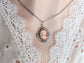 Victorian Cameo Necklace - Antiqued Silver Leaf Pendant - Vintage Style