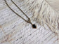 Collier Art Déco Onyx | Pendentif Vintage Gothique Pierre Noire, Fait Main