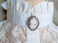 Goddess Cameo Brooch: Vintage Style Plated Brass Pin