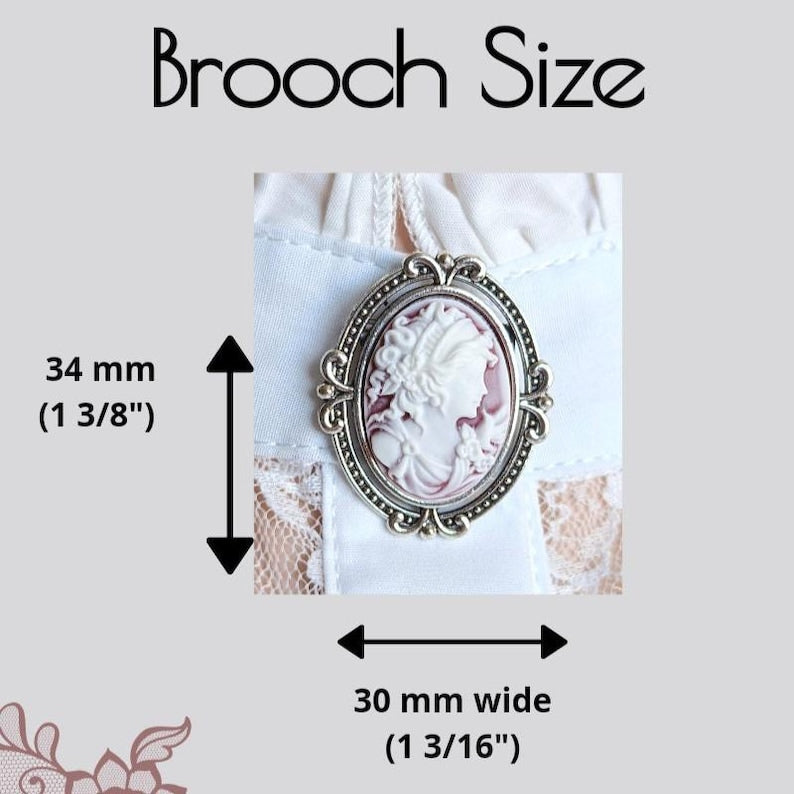 Goddess Cameo Brooch: Vintage Style Plated Brass Pin