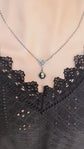 Dainty Cameo Necklace: Art Deco Silver Pendant, Vintage Style Gothic Jewelry