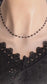 Black Faceted Glass Bead Choker | Gothic Rosary Chain Necklace