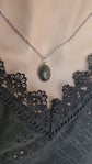 Oval Dragon’s Blood Jasper Necklace | Boho Gemstone Pendant Jewelry