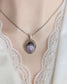 Purple Amethyst Necklace, Vintage Silver Pendant, Handmade Crystal Jewelry