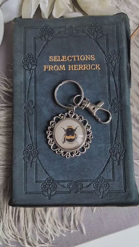 Bumble Bee Keychain | Nature-Inspired Bag Charm for Garden Lovers