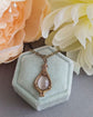 Victorian Pink Pendant Necklace, Vintage Style Historical Costume Jewelry