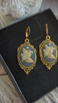 Fairy Cameo Earrings: Antiqued Silver Woodland Fae Jewelry