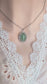 Aventurine Necklace, Green Gemstone Lacy Pendant, Boho Crystal Jewelry