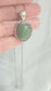 Green Aventurine Necklace, Vintage Silver Crystal Pendant Jewelry