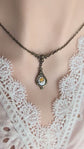 Yellow Rose Pendant, Art Nouveau Necklace, Vintage-Inspired Floral Jewelry