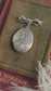 Embossed Floral Locket Brooch: Vintage Style Bridal Bouquet Charm