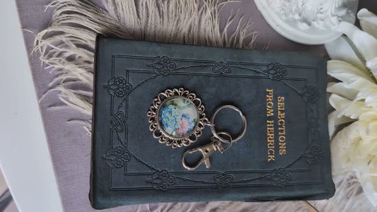 Hydrangea Flower Keychain: Botanical Bag Charm, Nature Lover Gift