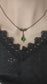 Emerald Green Pendant Necklace | Vintage Victorian Handmade Jewelry