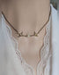 Sparrow Necklace: Bird Choker with Pearl Kiss, Antiqued Finish