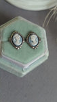 Art Deco Cameo Post Earrings - Vintage Style Hypoallergenic Stainless Steel Studs