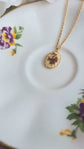 Vintage Rose Necklace, Pink and Gold Cameo Pendant, Floral Jewelry